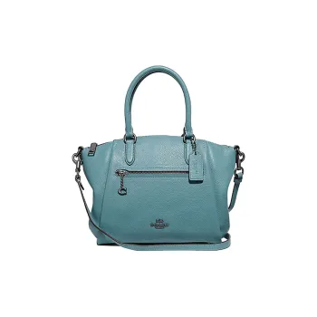 COACH Elise Cow Leather Dumpling Bag Crossbody Handbags Medium Size Women's Ocean Blue