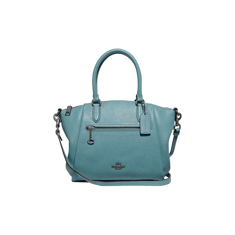 COACH Elise Cow Leather Dumpling Bag Crossbody Handbags Medium Size Women's Ocean Blue-0