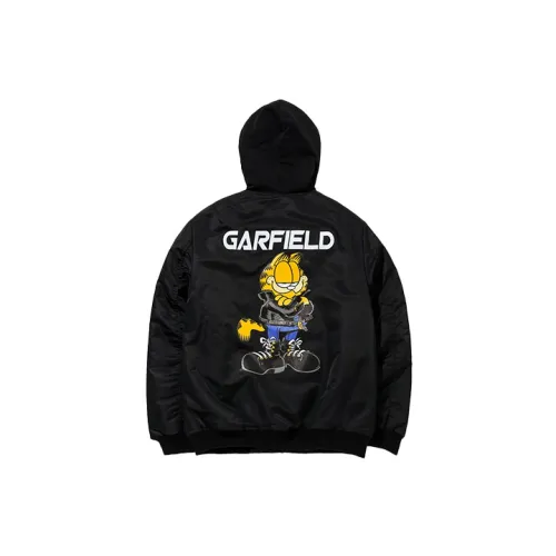 Fun X Garfield Puffer Jackets Unisex Black