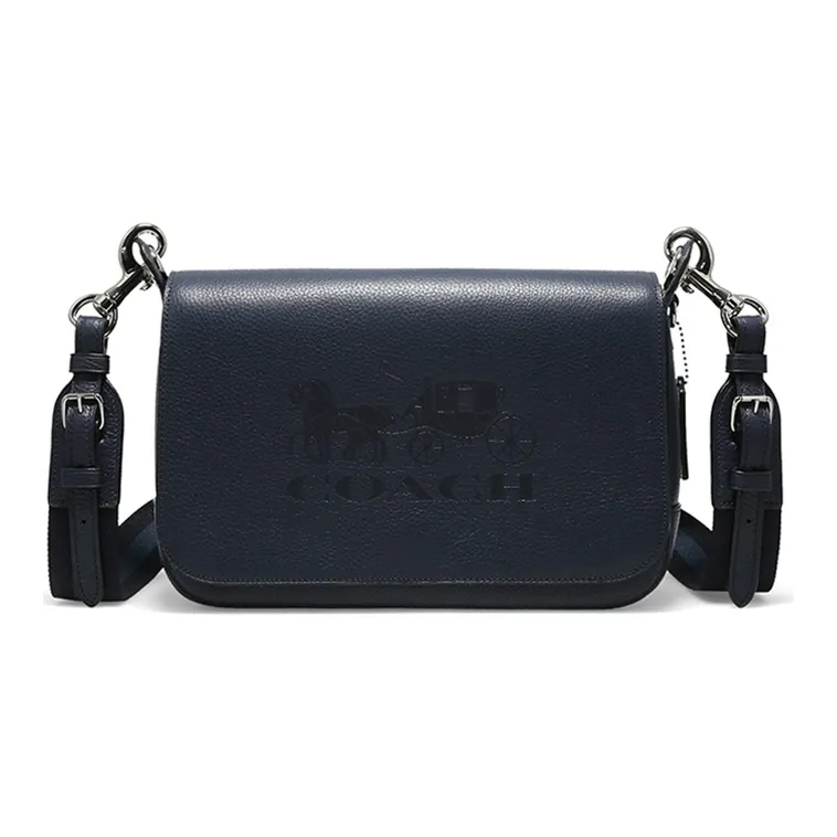 COACH Jes Leather Messenger Bag Crossbody Bag Shoulder Bag Women's Dark Blue-0