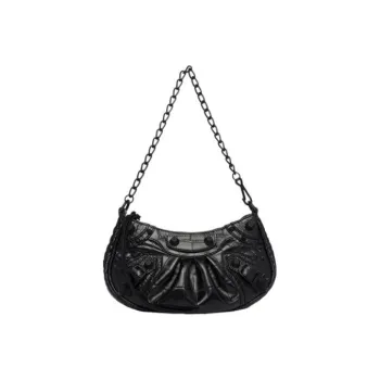 Balenciaga Le Cagole Cow Leather Biker Bag, Dumpling Bag, Handbag, Crossbody Bag Mini Women's Black