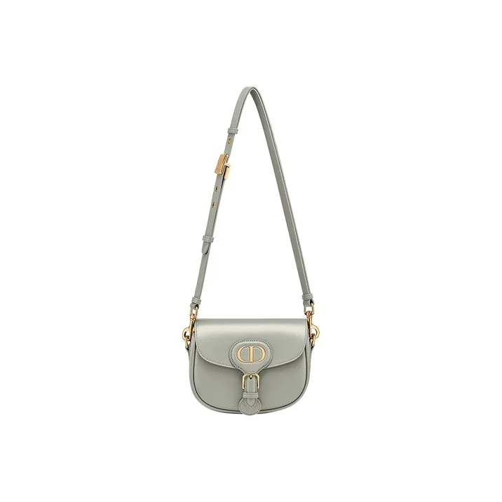 DIOR Bobby Cow Leather Shoulder Bag Crossbody Bag Women's Gray-4