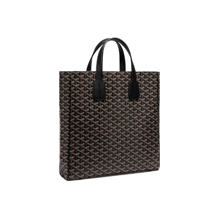 GOYARD Voltaire Canvas With Leather Shoulder Bag, Handbag Women's Black-0