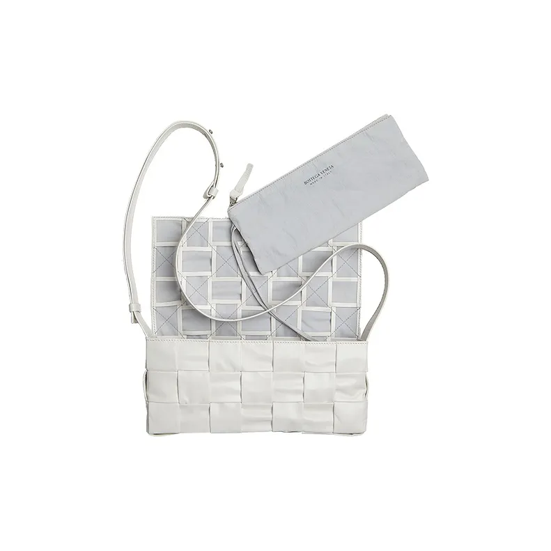 Bottega Veneta Cow Leather Handbag, Crossbody Bag Men's White-2