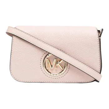 MICHAEL KORS Samira Solid Color Leather Shoulder Bag, Crossbody Bag Women's Pink