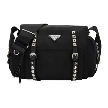 PRADA Fabric Crossbody Bag, Shoulder Bag Women's Black