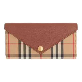 Burberry Leather Envelope Bag Wallets Women's Tan