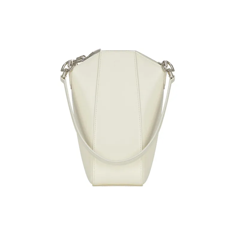 GIVENCHY Antigona Cow Leather Handbag Shoulder Bag Crossbody Bag Mini Women's Ivory White-0