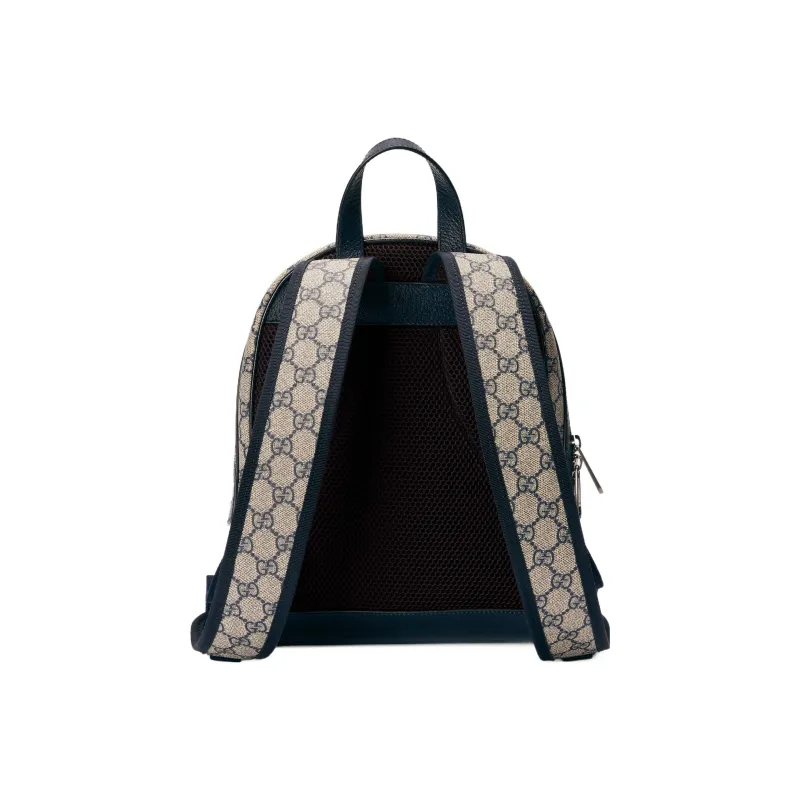 GUCCI Ophidia Canvas With Leather Backpack Trumpets Unisex Blue/Beige-2