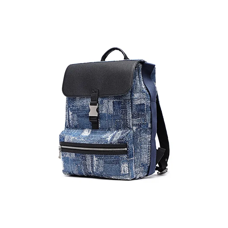 FION Fabric Travel Backpack Regular Women's Dark Blue/Black-1