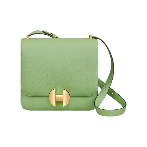 HERMES 2002 Evercolor Calfskin Shoulder Bag Crossbody Bag Women's Gecko Green