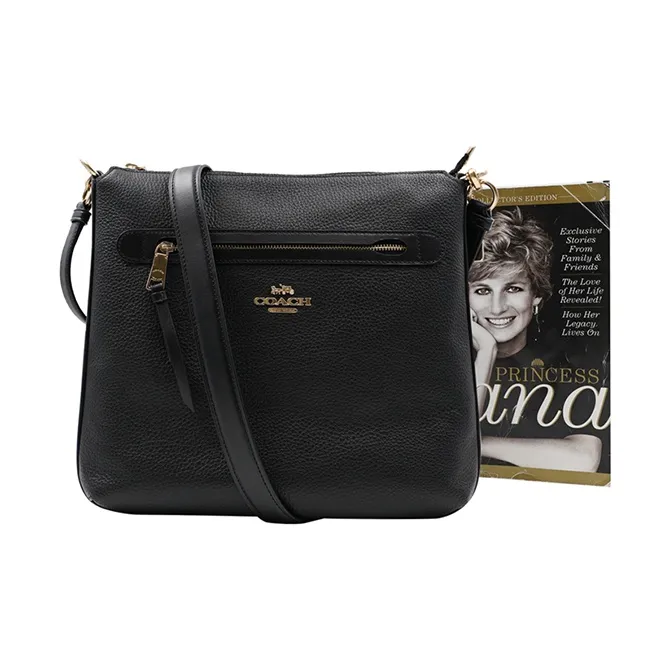 COACH Mae Leather Crossbody Bag Film Bag Shoulder Bag Women's Black-5