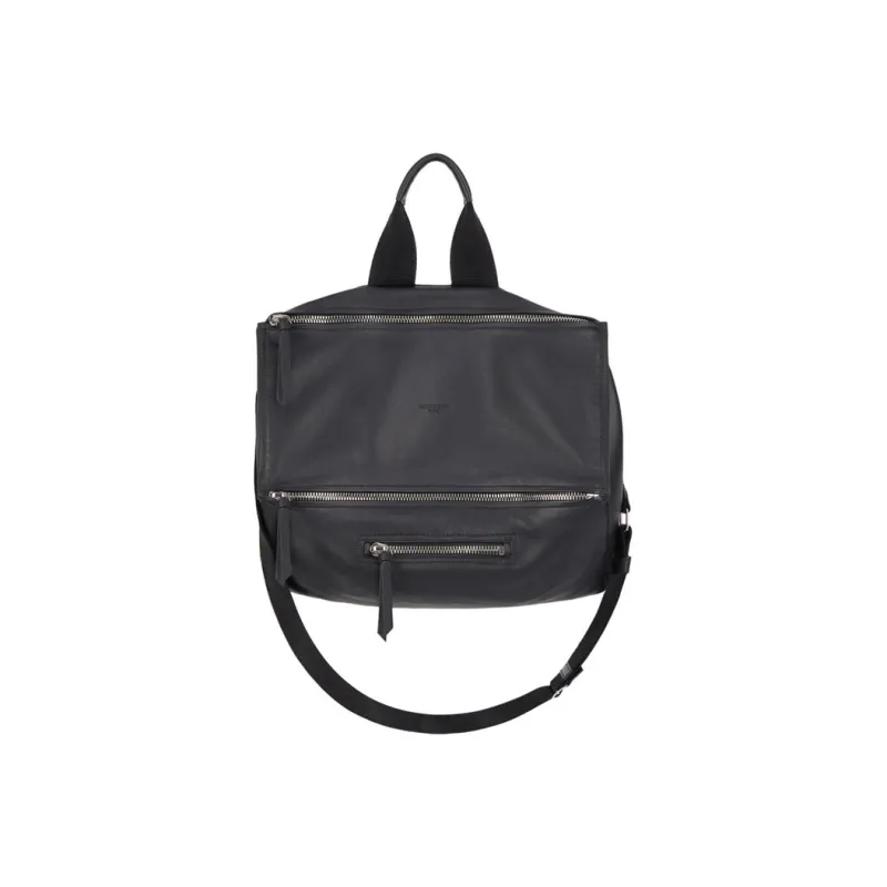 GIVENCHY Pandora Leather Messenger Bag Crossbody Handbag Men's Black-0