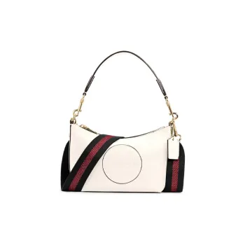 COACH Dempsey Leather Shoulder Bag Crossbody Bag Handbag Small Size Women's White