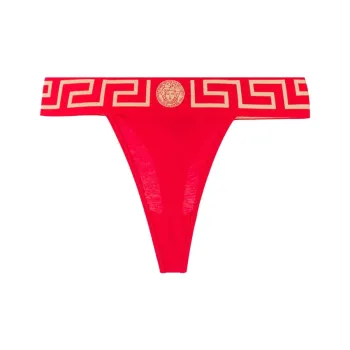 VERSACE Classic Greca Border Thong 'Red'