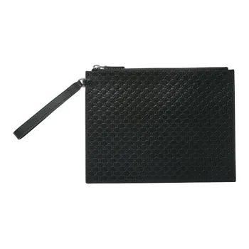 GUCCI GG Cow Leather Storage Bag Wrist Bags Clutches Regular Men's Black