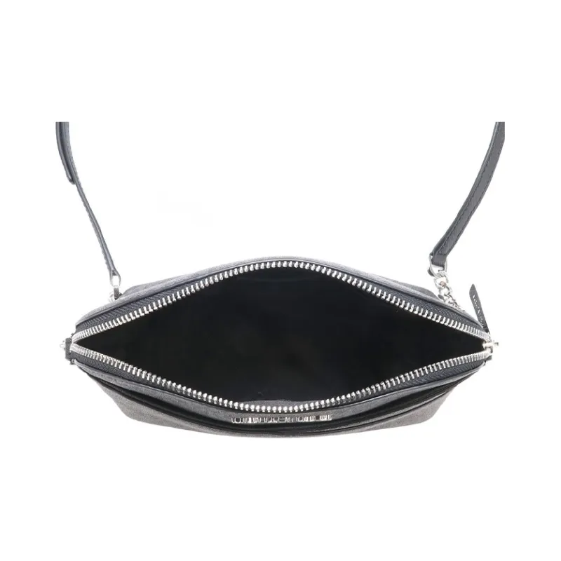 MICHAEL KORS Jet Set Travel Leather Dome Bag Commute Crossbody Bag Women's Black-3