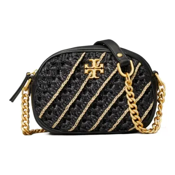 TORY BURCH Cow Leather Camera Bag, Shoulder Bag, Crossbody Bag Trumpets Women's Black