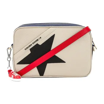 Golden Goose Leather Shoulder Bag Crossbody Bag Women's White/Blue/Black