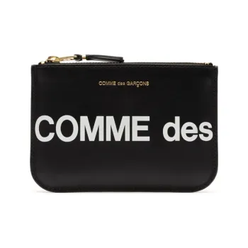 CDG Cow Leather Wallet Unisex Black