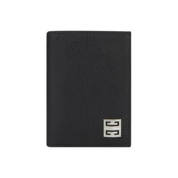 GIVENCHY Grained Calfskin Card Holder, Wallet Unisex Black