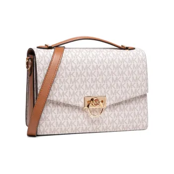 MICHAEL KORS Hendri Cow Leather Handbag, Envelope, Crossbody Bag, Shoulder Bag Medium Size Women's Vanilla White