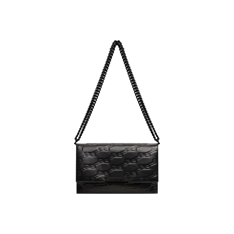 Balenciaga Women's Triplet Medium Bag Bb Monogram Black-1