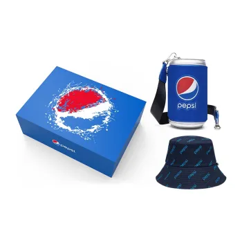 Pepsi PU Shoulder Bag Unisex Blue