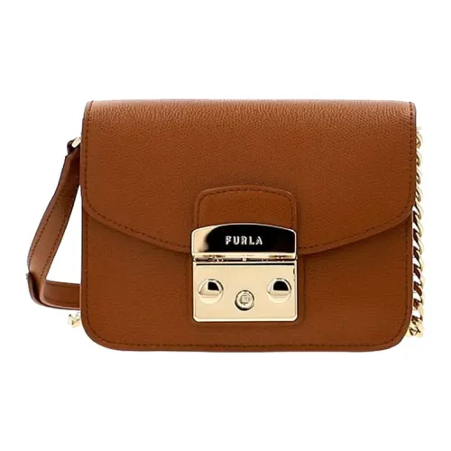 Furla Wmns Leather Single-Shoulder Bag Brown