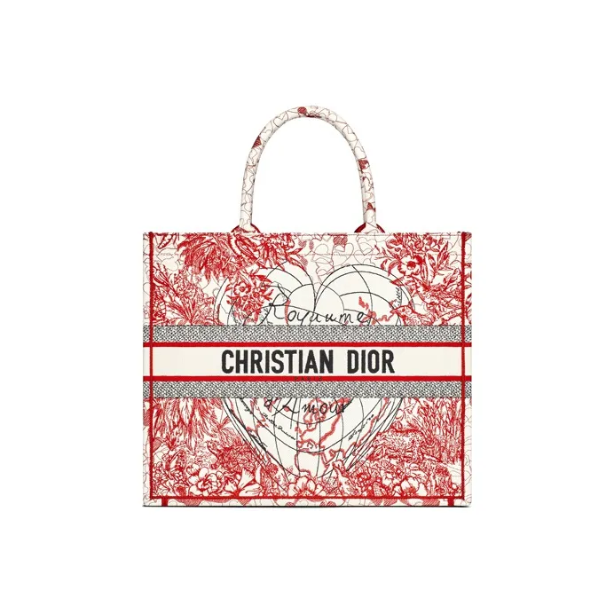 DIOR BookTote Polyester Totes Handbags Regular Women's Red-0
