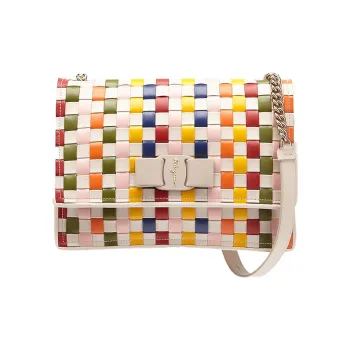 FERRAGAMO Cow Leather Pillow Bag Shoulder Bag Crossbody Bag Small Size Women's Multicolor