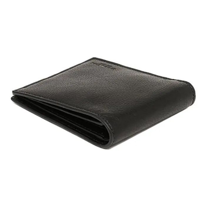 COACH Compact Calfskin Card Holder Wallet Men's Black-3