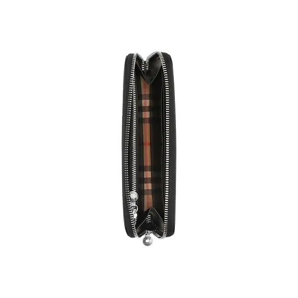 Burberry Calfskin Clutch Card Holder Wallet Women's Khaki/Black-3