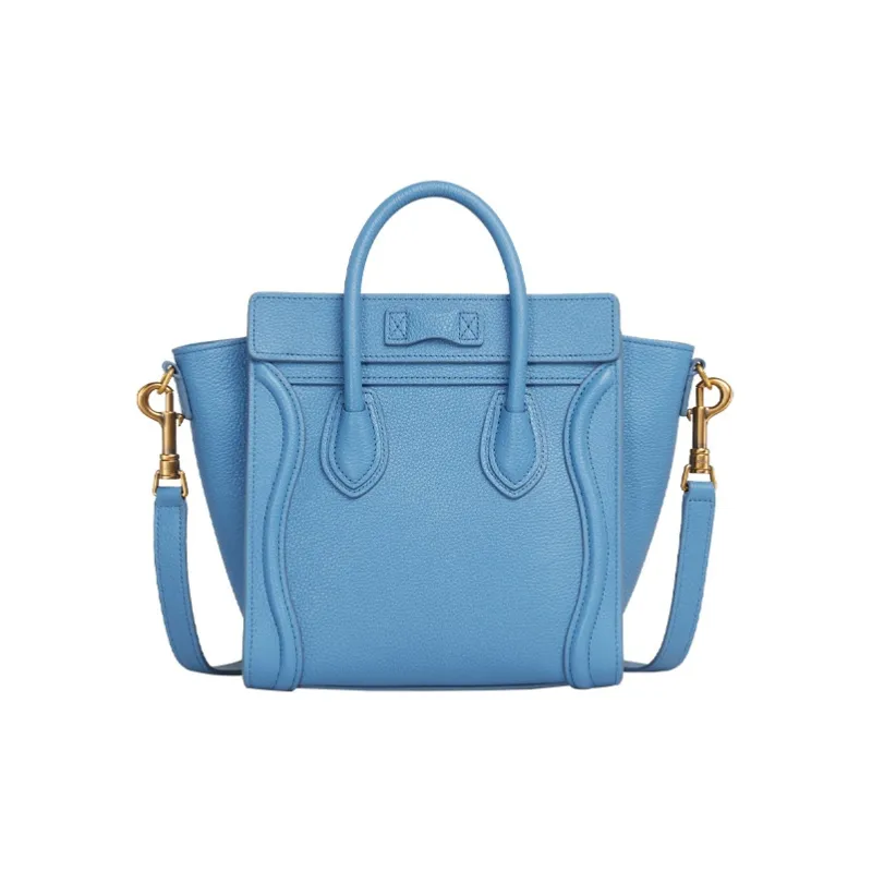 CELINE Luggage Drumhead Calfskin Smile Bag Shoulder Bag Crossbody Bag Handbag Extra Mini Women's Sky Blue-1