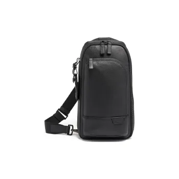 TUMI Leather Sling Bag Men's Black