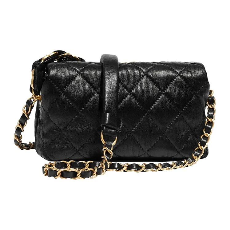 CHANEL Gabrielle Wrinkle Lambskin Backpack, One Shoulder Bag, Handbag, Crossbody Bag Trumpets Women's Black-1