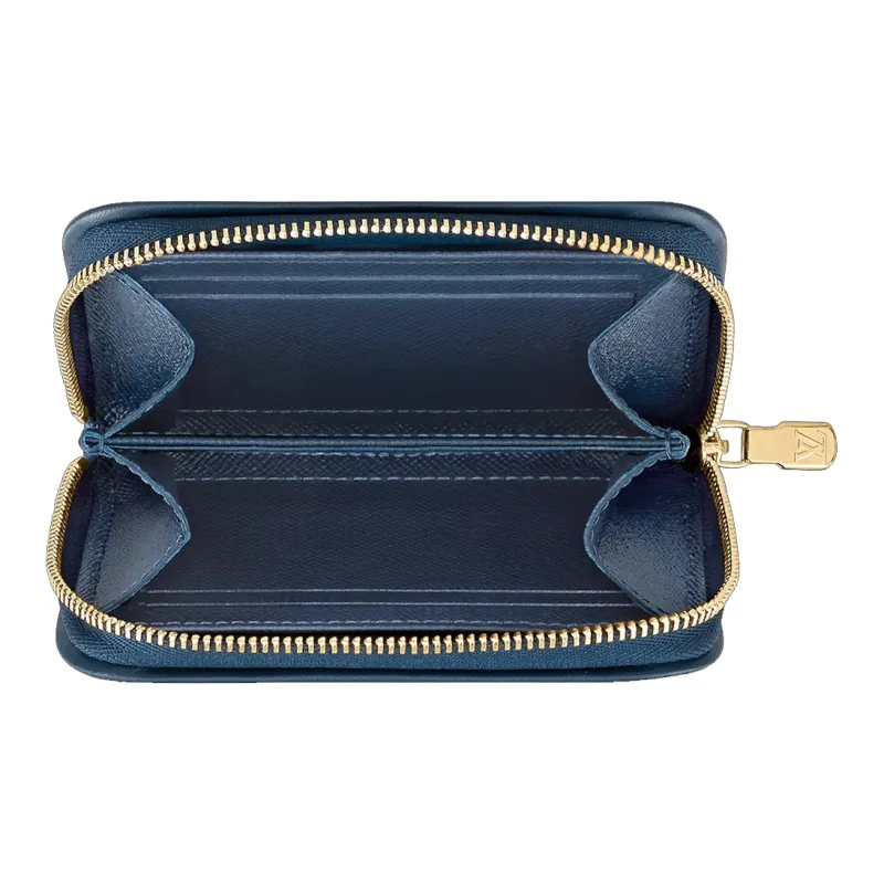 LOUIS VUITTON Zippy Coin Purse Denim Jacquard Navy Blue-2