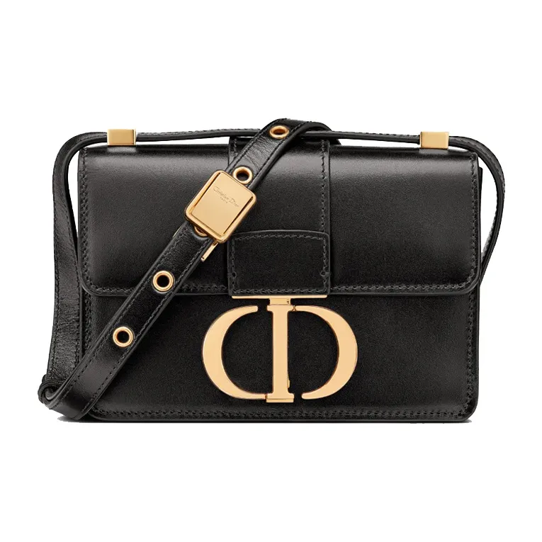 DIOR 30 Montaigne Calfskin Shoulder Bag Women's Black-0