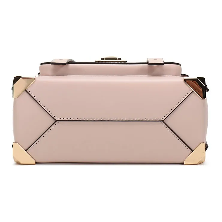 MICHAEL KORS Manhattan Cow Leather Patchwork Satchel Bag Messenger Bag Handbag Shoulder Bag Medium Size Women's Pink-2