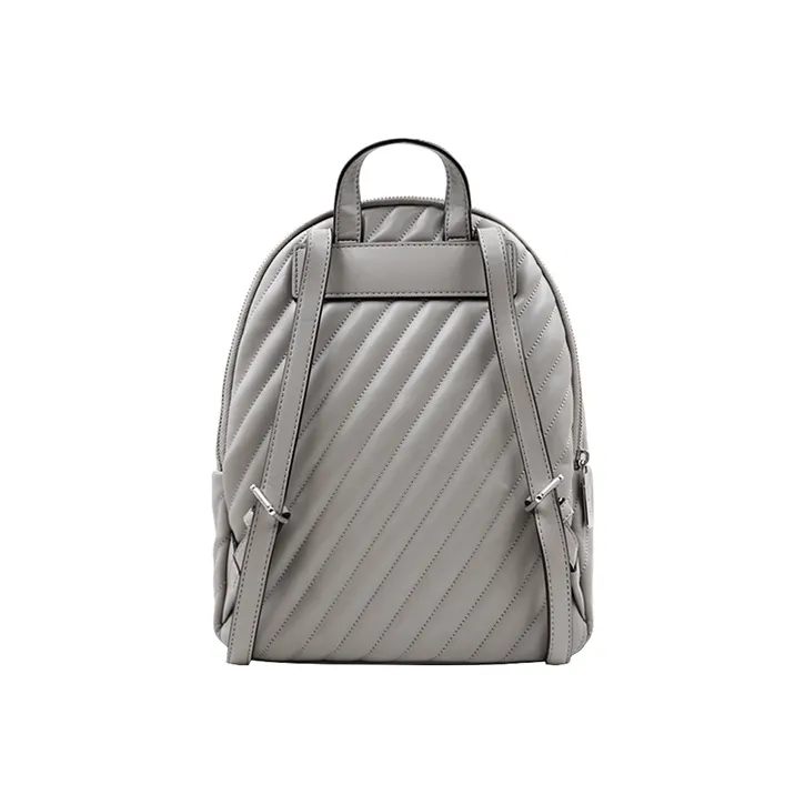 MICHAEL KORS Erin Leather Backpack Medium Size Women's Pearl Gray-2