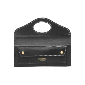 Burberry Pocket Bag Sheepskin Tote Bag Shopping Bag Handbag Shoulder Bag Crossbody Bag Clutch Mini Unisex Black