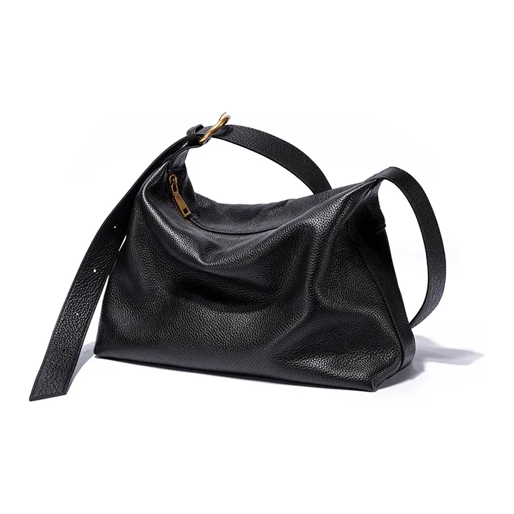 Ace Paul Genuine Leather Top Grain Cow Leather Tote Bag Shopping Bag Shoulder Bag Crossbody Bag Regular Unisex Black-3