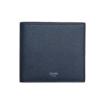 CELINE Grained Calfskin Wallet Men's Navy