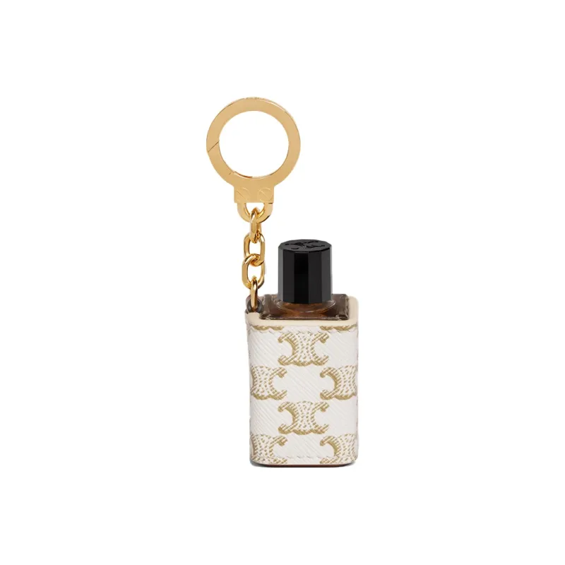 CELINE Cow Leather Storage Bag Mini Women's White-3