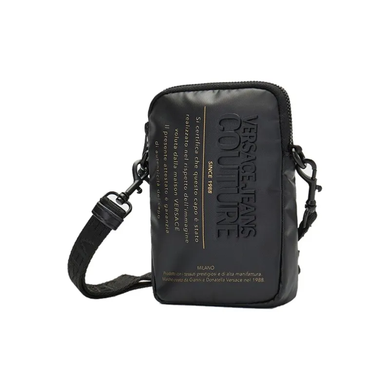 VERSACE JEANS COUTURE Fabric Camera Bag Shoulder Bag Crossbody Bag Men's Black-2