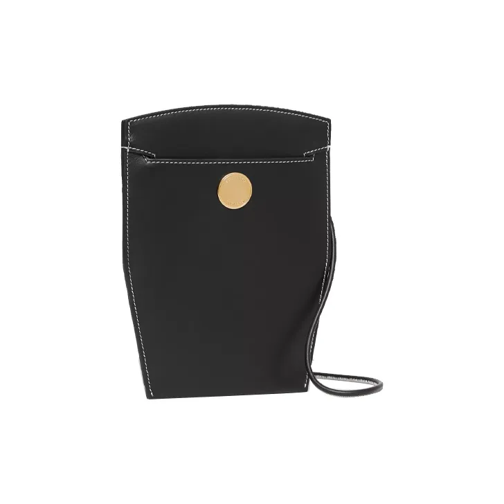 Burberry Leather Cell Phone Pouch Women's Black-1