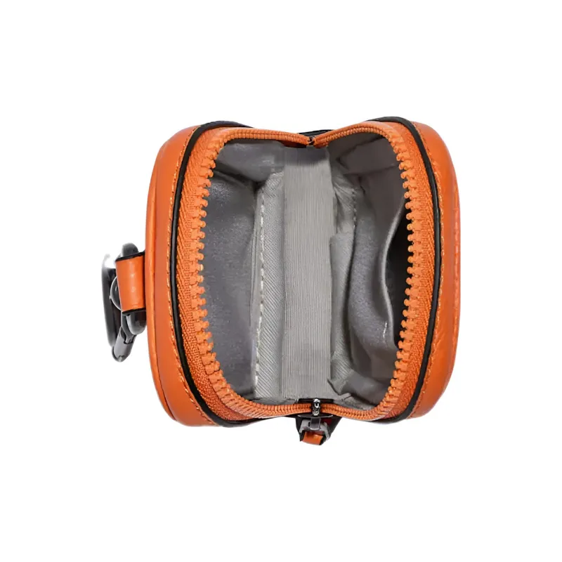 COACH Canvas With Leather Keychain Coin Purse Bag Accessory Women's Orange-1