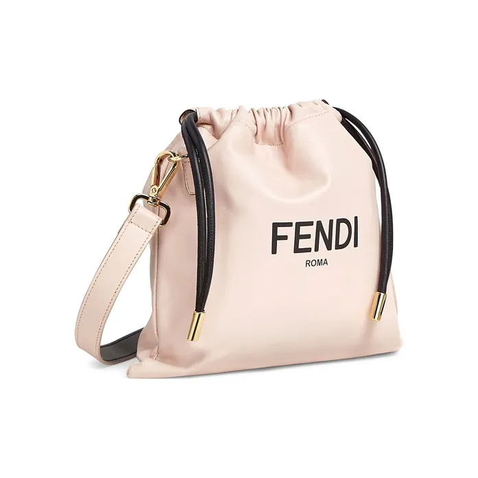 FENDI Nappa Leather Clutch Handbag Shoulder Bag Small Size Women's Pink-1