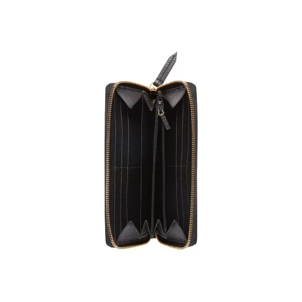 GUCCI Marmont Canvas With Leather Wallet Women's Ebony/Black-2