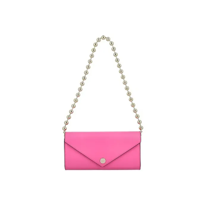 GANNI Recycled Leather Wallet Women's Pink-0